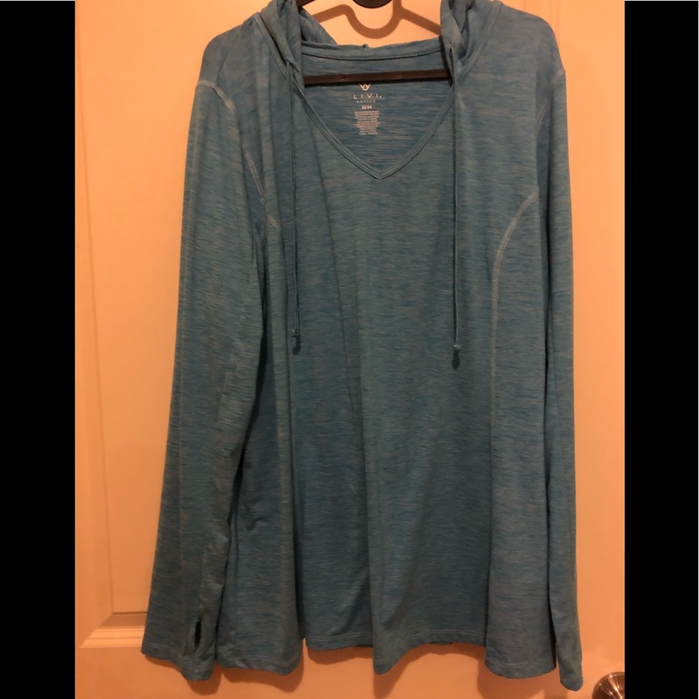 Womens long sleeve with thumb hole, hooded
